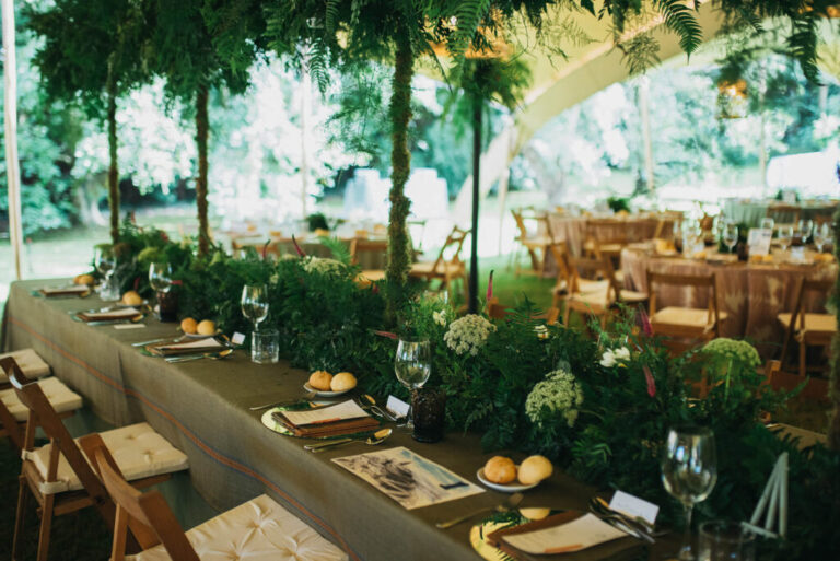 Centro de mesa en un restaurante